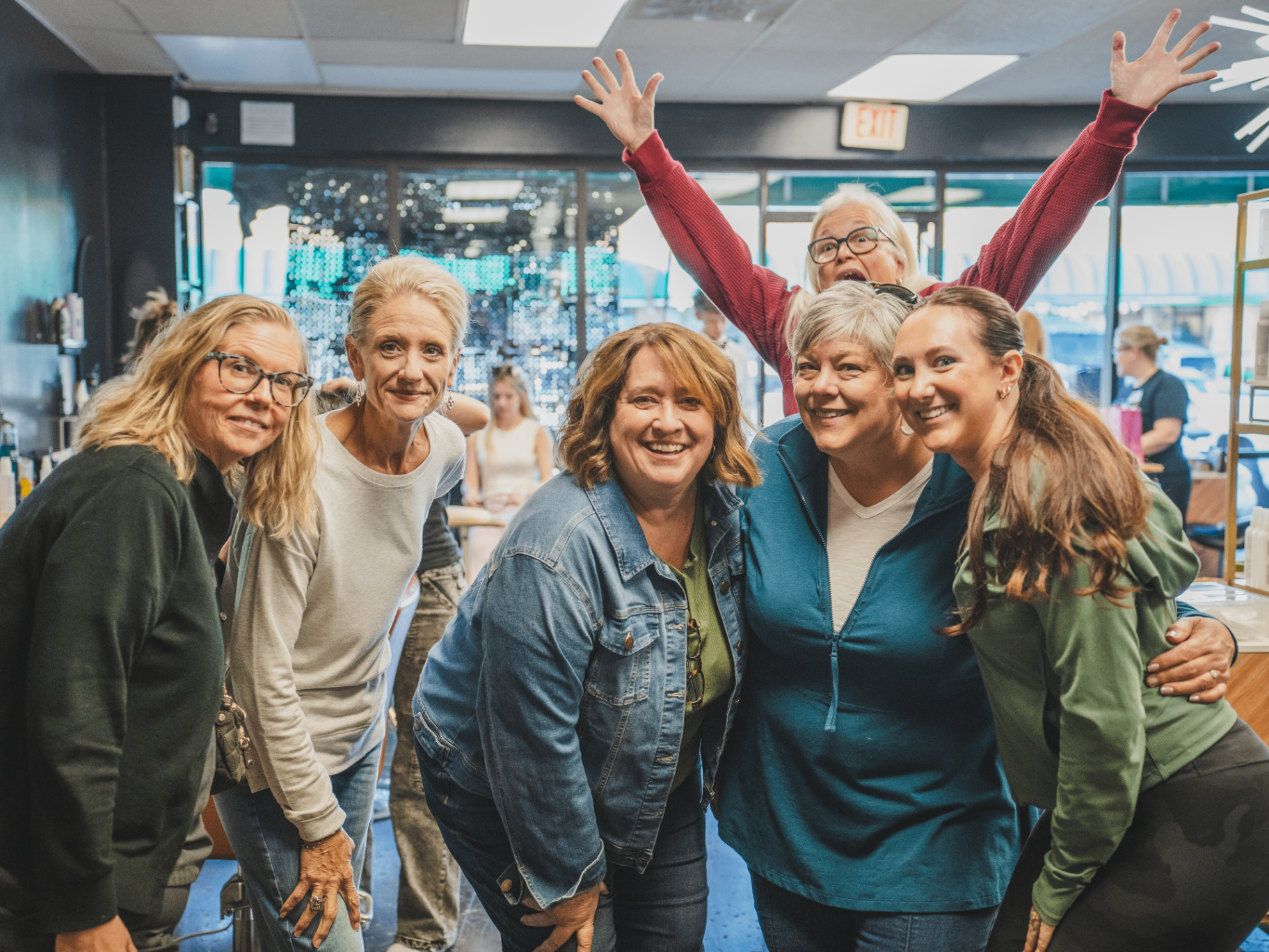 Group of attendees celebrating at the Haute Mile